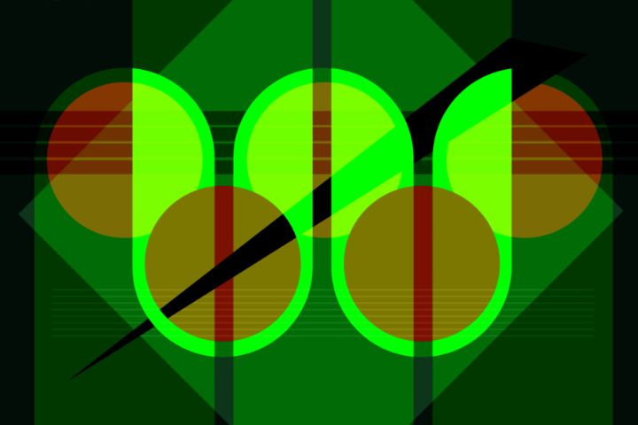 Light Circles - The Glass Pixel - Digital Art, Abstract, Geometric - ArtPal