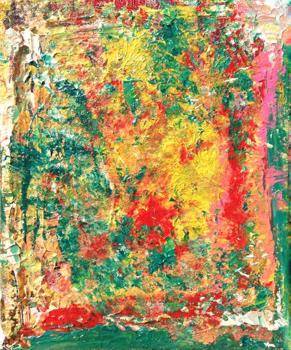 When Worlds Collide, 24x30 cm - Regis Pineault Abstract Art