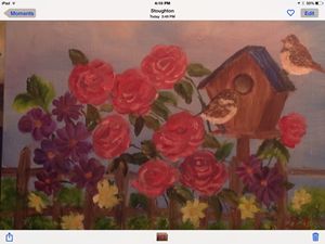 Chickadees iin A Rose Garden