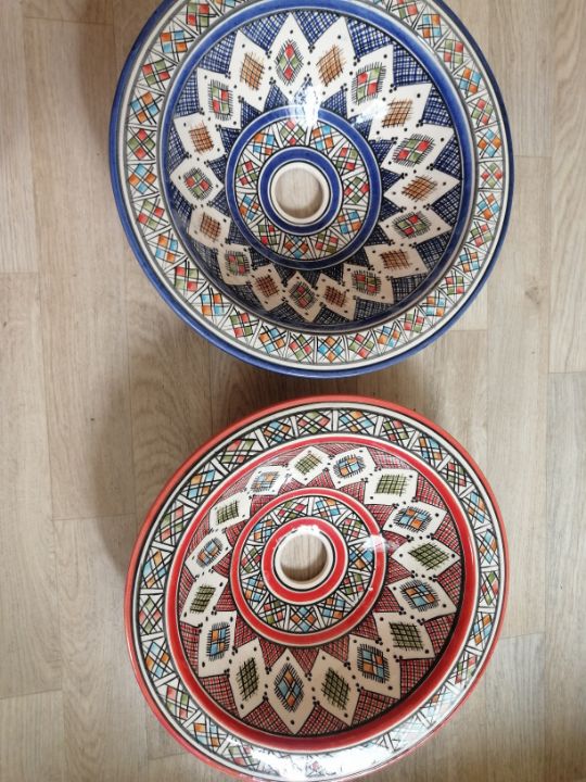 2 Washbasin Ceramics Sink Pottery - LuckyAccs