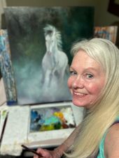 White Horse Reflects Thirst - PatriciaBufkinartist1 - Paintings ...