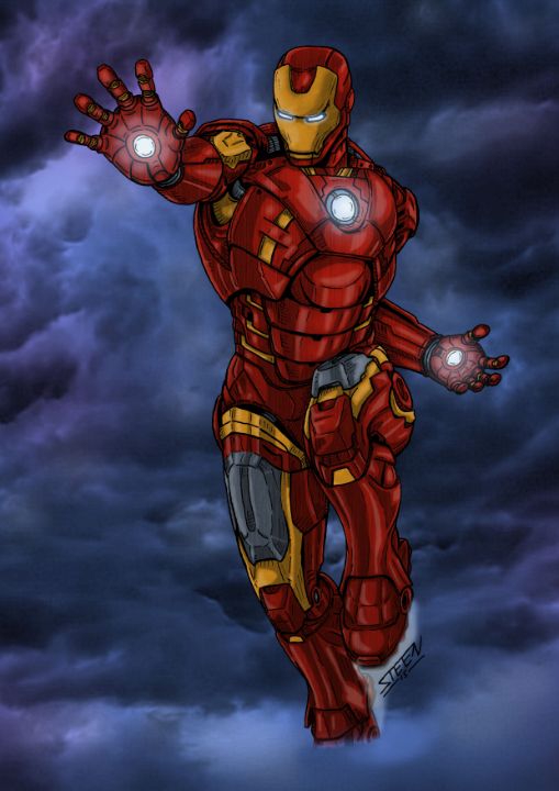 Ironman - Steen Illustration - Drawings & Illustration, Entertainment 