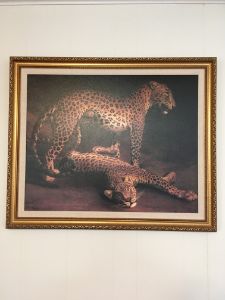 Two Leopards Playing - Wayne's - Paintings & Prints, Animals