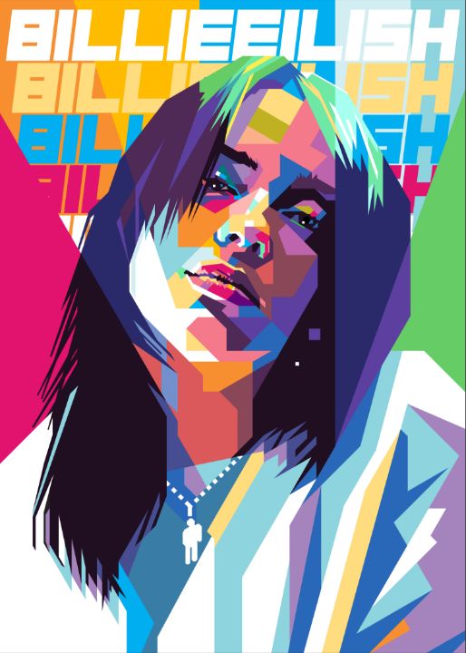 Billie Eilish in Pop Art Portrait - Laksana Ardie