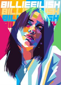 Billie Eilish in Pop Art Portrait