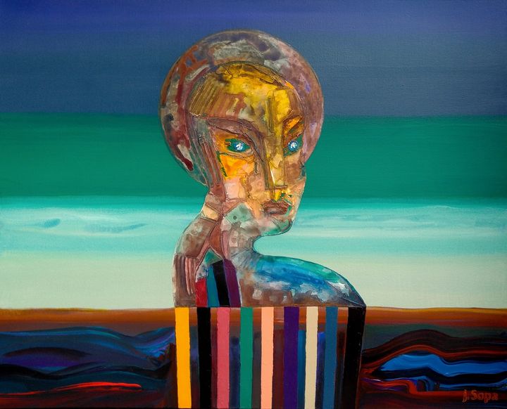 Contemplation Original Acrylic - TRACKS ART GALLERY - Paintings ...