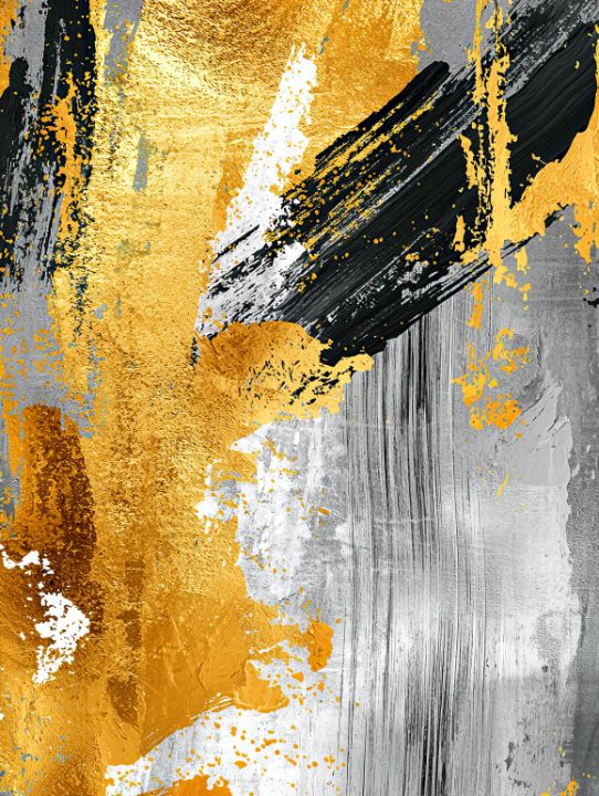 Abstract Brushstroke Modern Art Prin - Vidove - Paintings & Prints ...