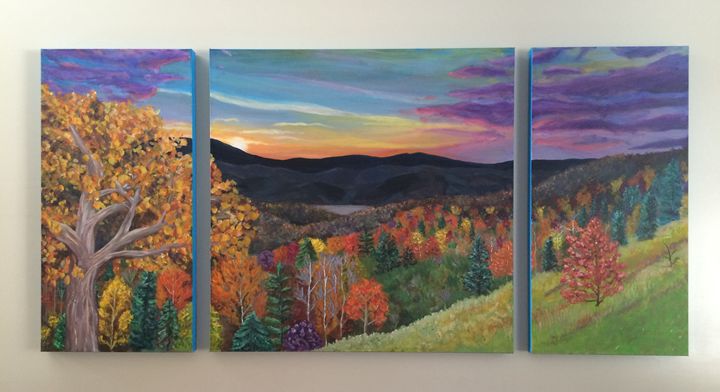 Mountain Sunrise - L. Hunt Paintings