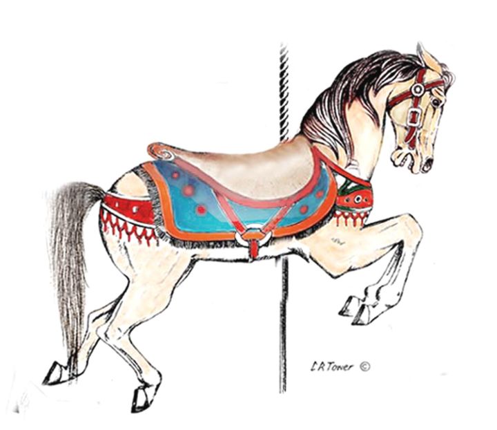 GREAT CAROUSEL HORSE @ - crtowerart