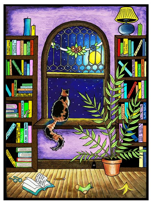 Kitty at the Windowsill - Annie Waldusky