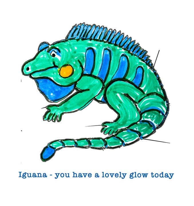 Iguana walk in Gods light - Shining Light Gallery