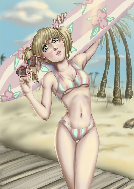Sexy Cute Anime Bikini Girl - AniStaciaArt - Digital Art, People & Figures,  Animation, Anime, & Comics, Anime - ArtPal