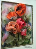 Silk Flowers Poppies Embroidery
