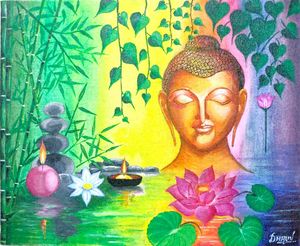 Lord Buddha Acrylics Painting
