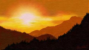 Orange Mountain Sunset