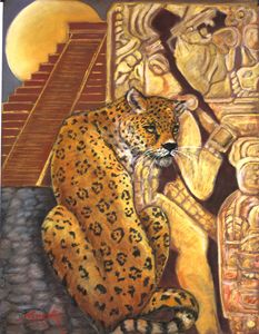 jaguar at palenque temple