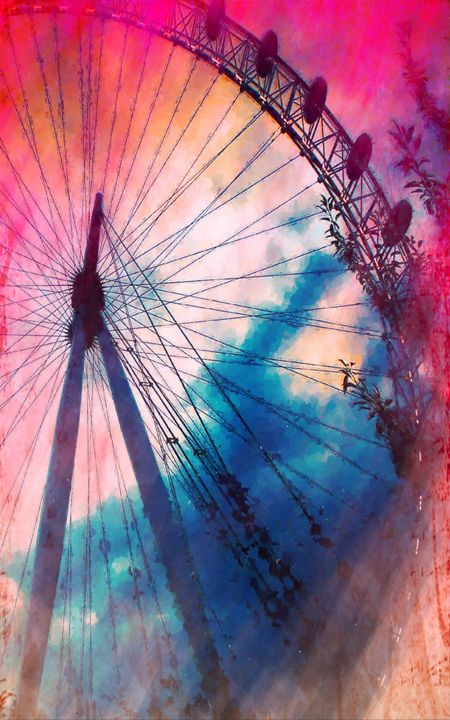 A big wheel roller coaster - Lanjee - Paintings & Prints, Entertainment ...