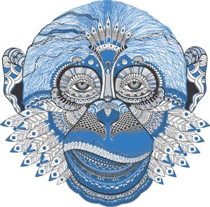 mandala monkey face