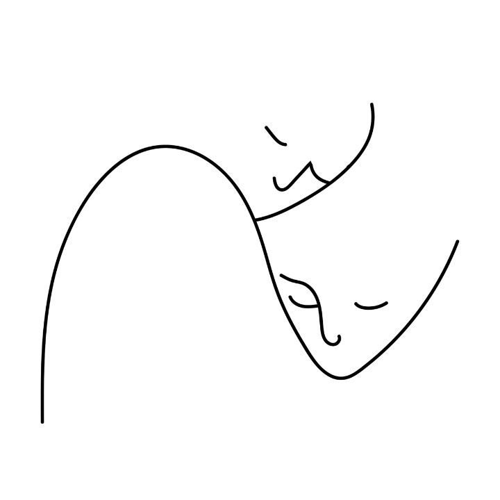 line face - Blue Art