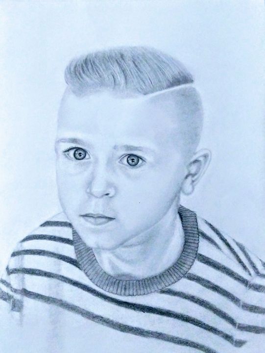 Little Boy Pencil Art - Roger Mendonca