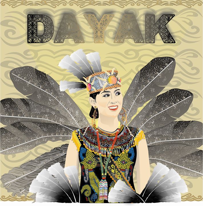  Dayak  Girl Pontjo Hadijanto Digital Art  Ethnic 