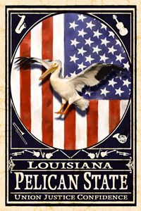 USA Flag & Louisiana Flag