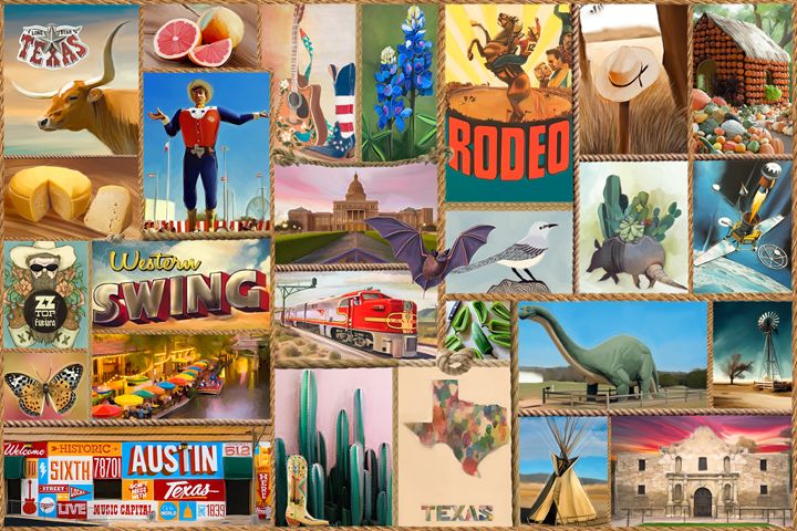 Symbols of Texas - Live Art Gifts