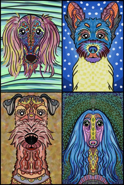 Cute Dogs - Live Art Gifts