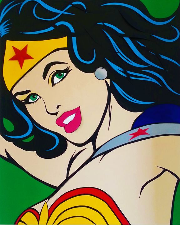 Pop Art Wonder Woman Painting Painting Inspired