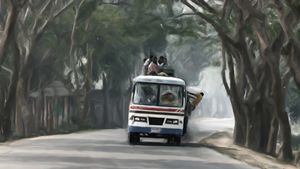 Loaded Bus to Sylhet