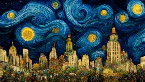 Gogh style painting (New York)