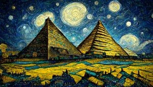 Gogh style (Egyptian Pyramid) - Dream Factory