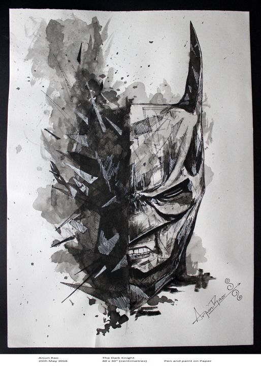 Dark Knight - Arjun's Art - Paintings & Prints, Abstract, Figurative -  ArtPal