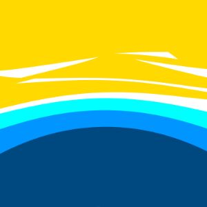 Abstract Yellow and Blue Calm Sea