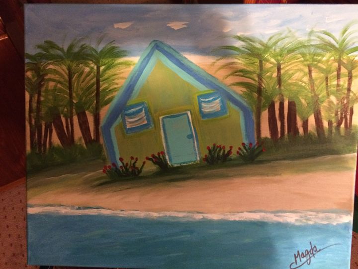 Little house by the beach - Magda Loves to Paint