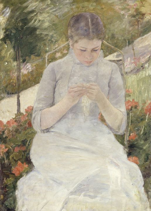 Mary Cassatt Girl in the Garden Artmaster Paintings Prints