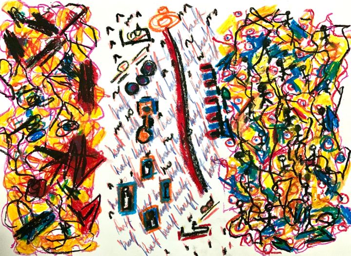 Zone Abstract The Zone - Artbasa - Paintings & Prints, Abstract, Irregular Forms - ArtPal