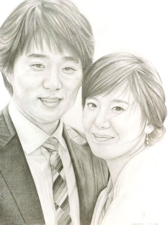 Loving - Korean Couple 2 - Shirley Png Original Miniature Portrait ...