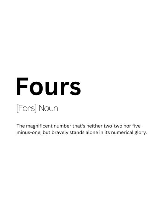 Four Def Fours Dictionary Definition - Kaigozen2 - Digital Art & AI, Humor ...