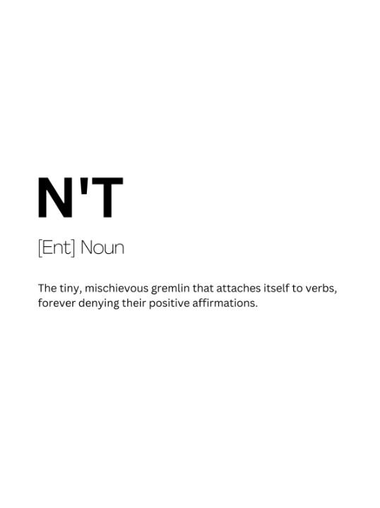 N'T Dictionary Definition - Kaigozen2 - Digital Art & AI, Humor ...