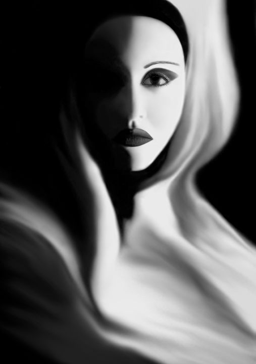 Haunted - Self Portrait - Jaeda Artography - Digital Art, People