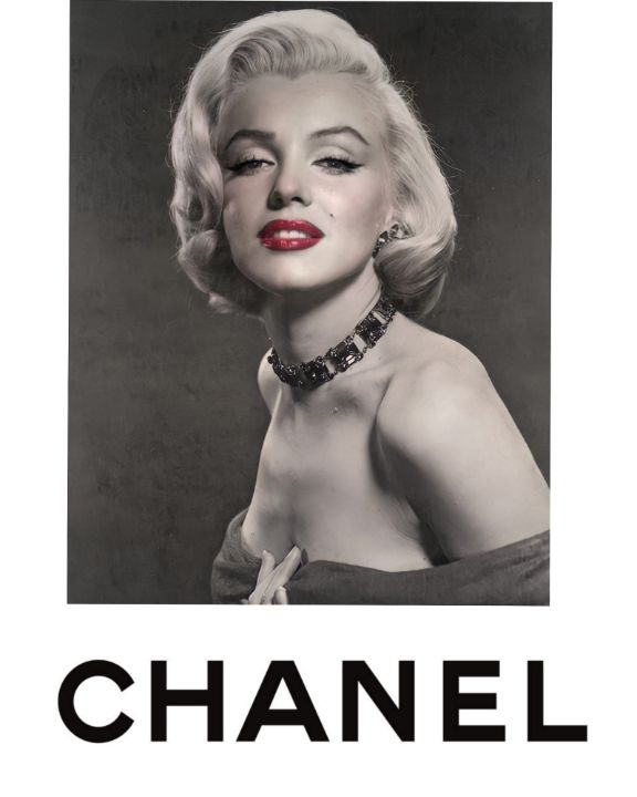 Marilyn Monroe shaggy hair Chanel - MARILYN MONROE ART - Paintings