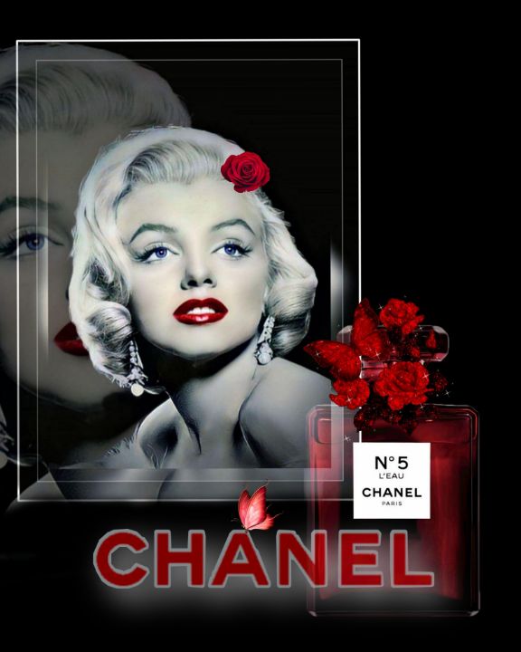 Marilyn Monroe Red Lips Chanel Kiss - MARILYN MONROE ART