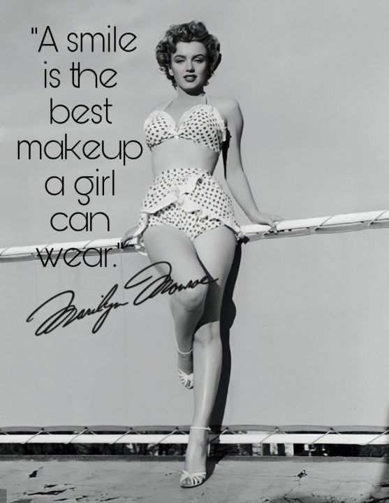 Marilyn Monroe Poka dot Bikini Quote - MARILYN MONROE ART