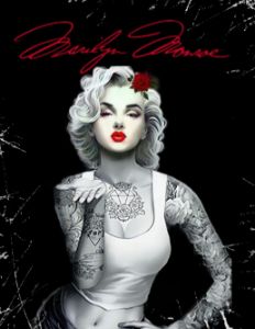 Marilyn Monroe Sexy Red Lips Tattoos