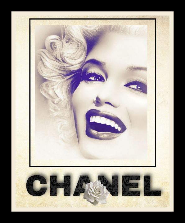 Marilyn Monroe Vintage Chanel Art - MARILYN MONROE ART - Paintings