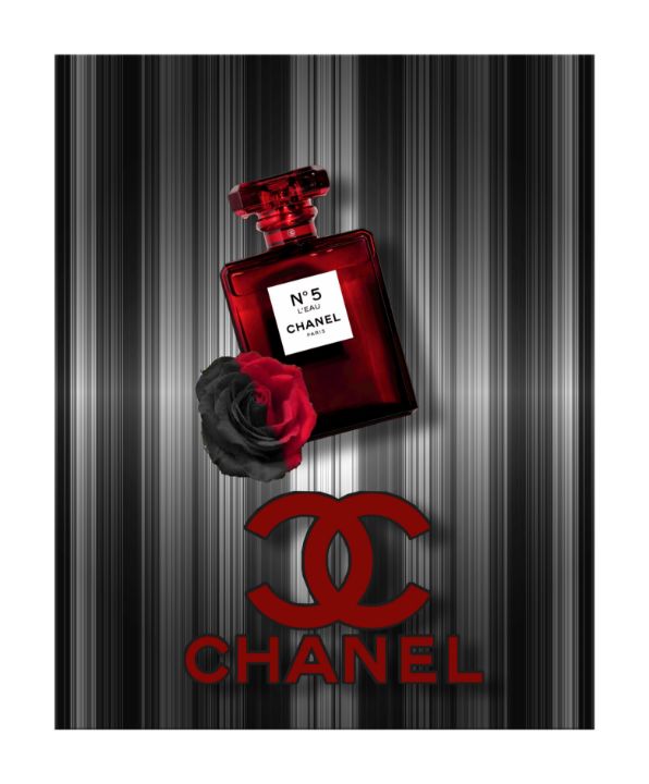 Blood Red Chanel Art Deco - MARILYN MONROE ART