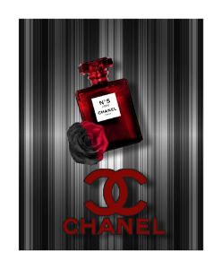 Blood Red Chanel Art Deco - MARILYN MONROE ART