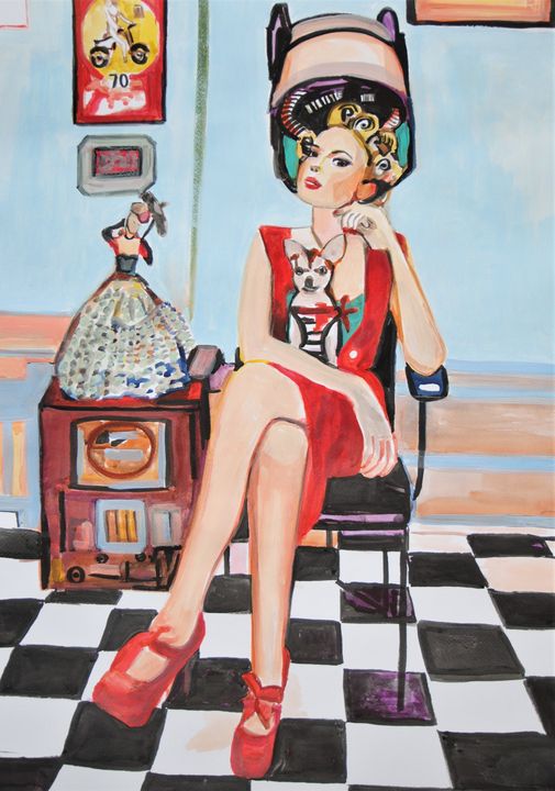 Vintage Girl / 71 x 51 cm - Alexandra Djokic