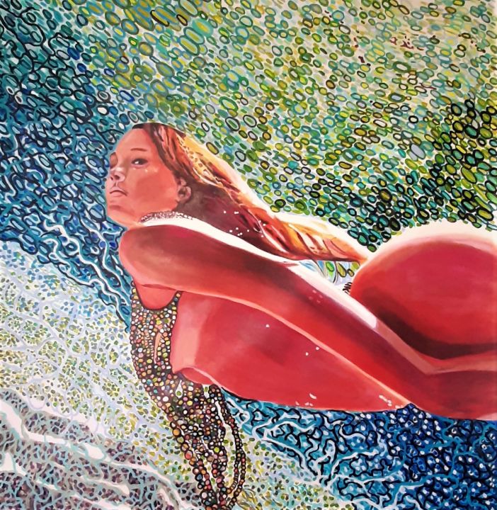 Underwater / 100 x 100 x 5 cm - Alexandra Djokic